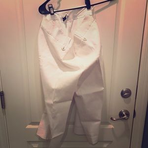 White Wide Leg Capri